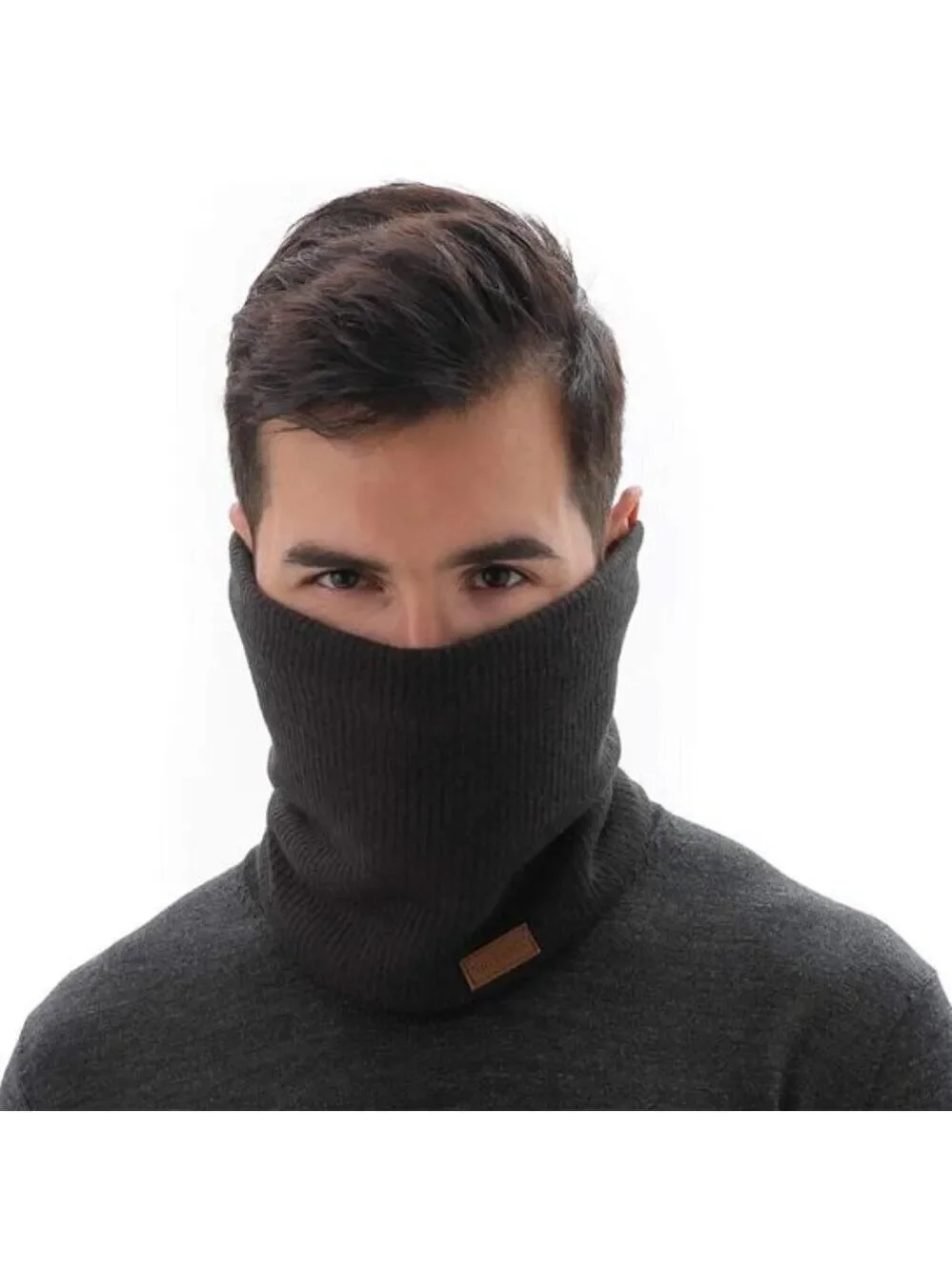 Winter Ski Neck Warmer for Men – Thick Fleece Thermal Cold Weather Gaiter